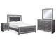Lodanna Full Upholstered Panel Bed, Dresser, Mirror, and Nightstand