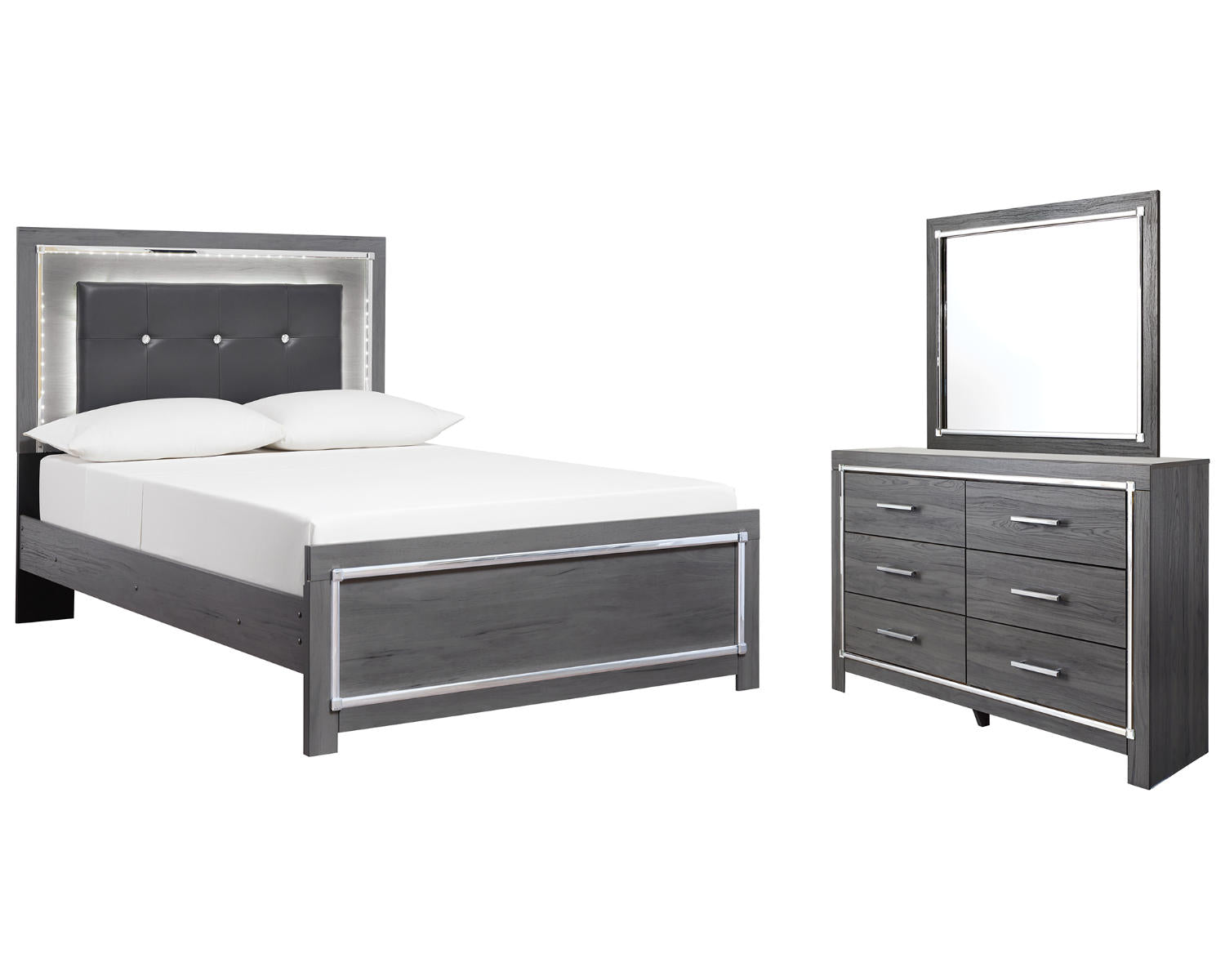 Lodanna Full Panel Bed, Dresser and Mirror