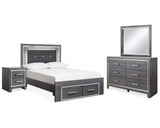 Lodanna Full Storage Bed, Dresser, Mirror and 2 Nightstands