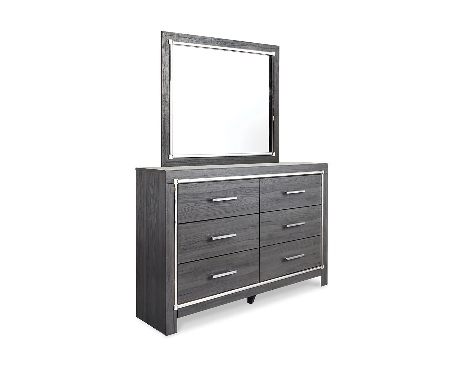 Lodanna Queen Upholstered Panel Bed, Dresser, Mirror and 2 Nightstands