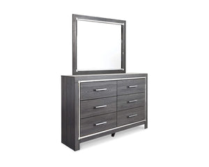 Lodanna Queen Upholstered Panel Storage Bed, Dresser, Mirror, and Nightstand