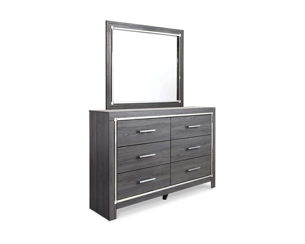 Lodanna King Upholstered Storage Bed, Dresser, Mirror, Chest and 2 Nightstands