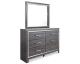 Lodanna King Upholstered Panel Bed, Dresser, Mirror and Nightstand