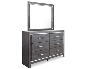 Lodanna King Upholstered Panel Bed, Dresser, Mirror and Nightstand