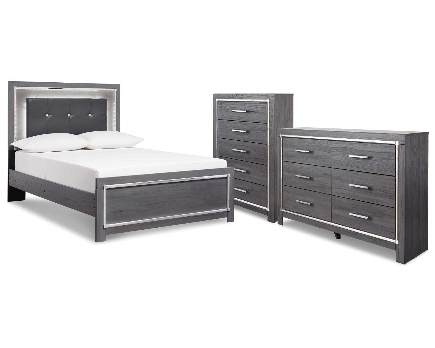 Lodanna Full Panel Bed, Dresser and Chest