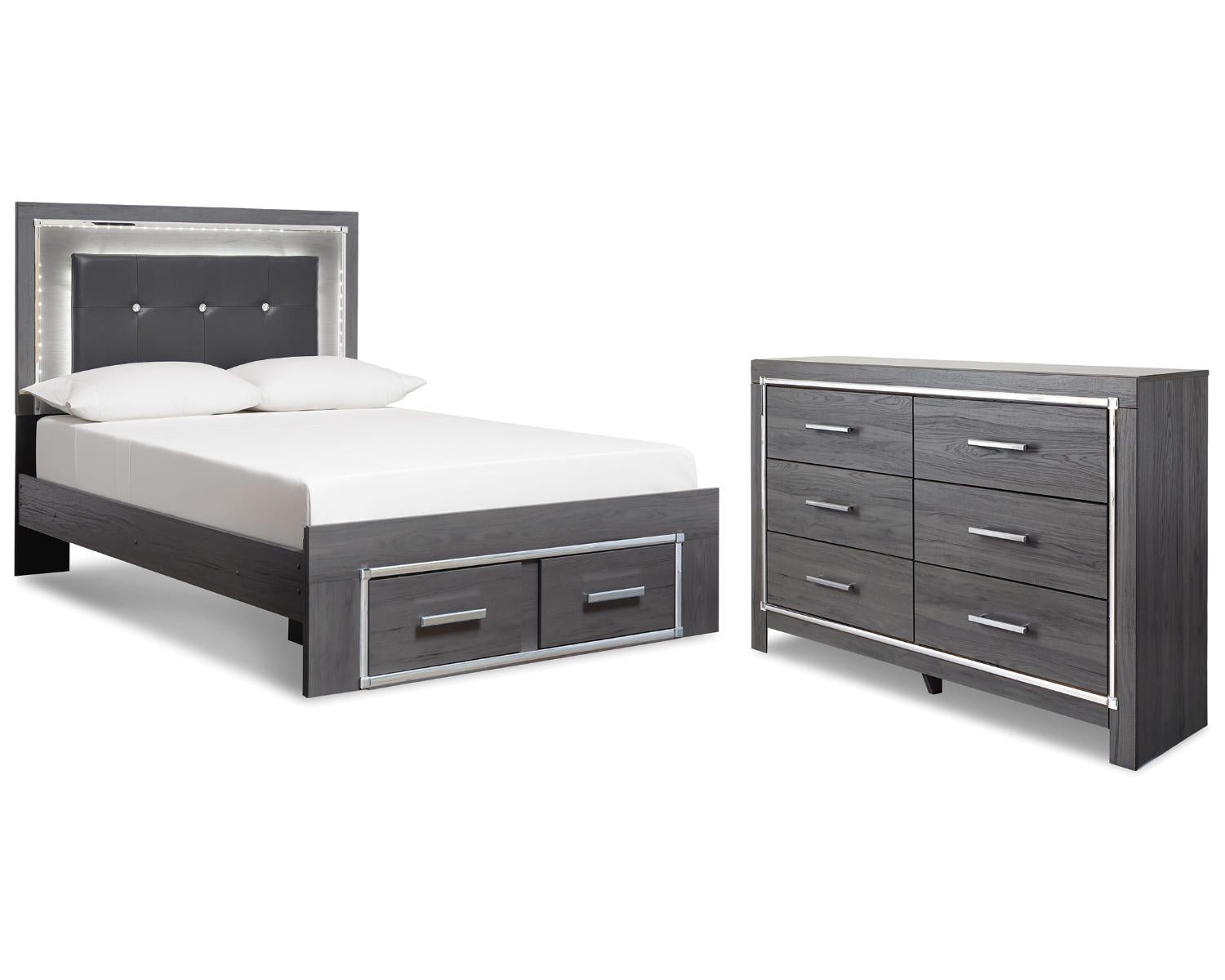 Lodanna Full Panel Storage Bed and Dresser