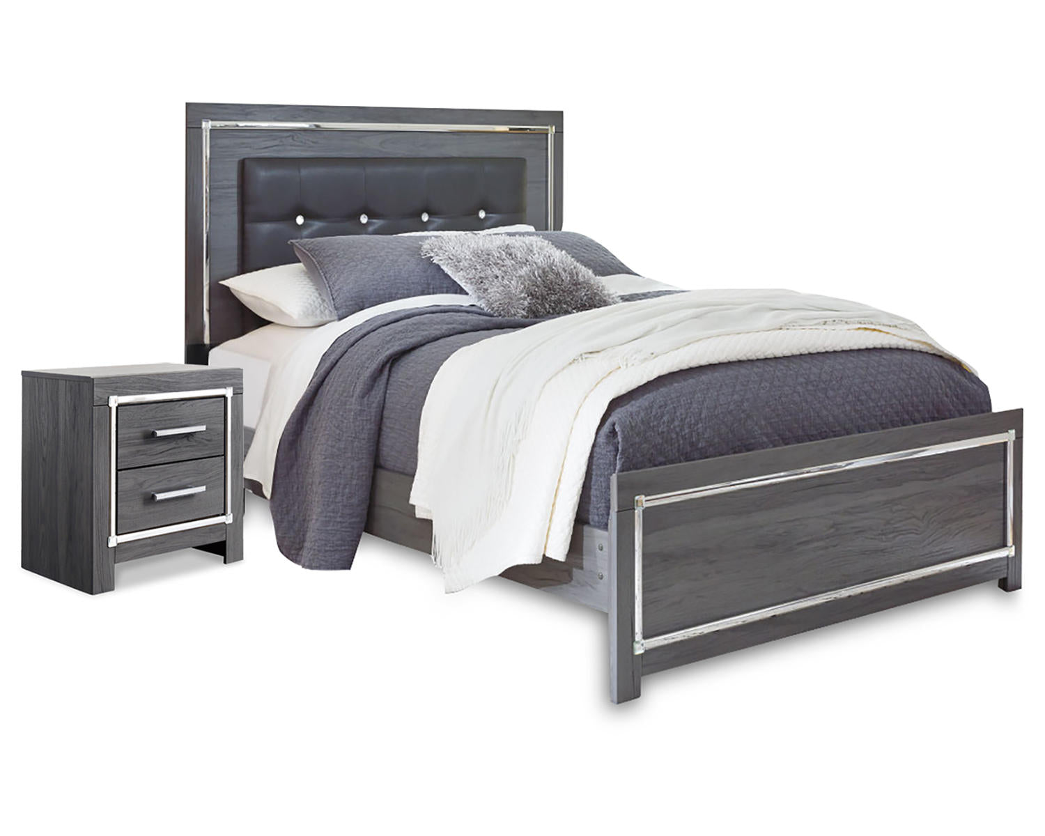 Lodanna Queen Panel Bed and Nightstand