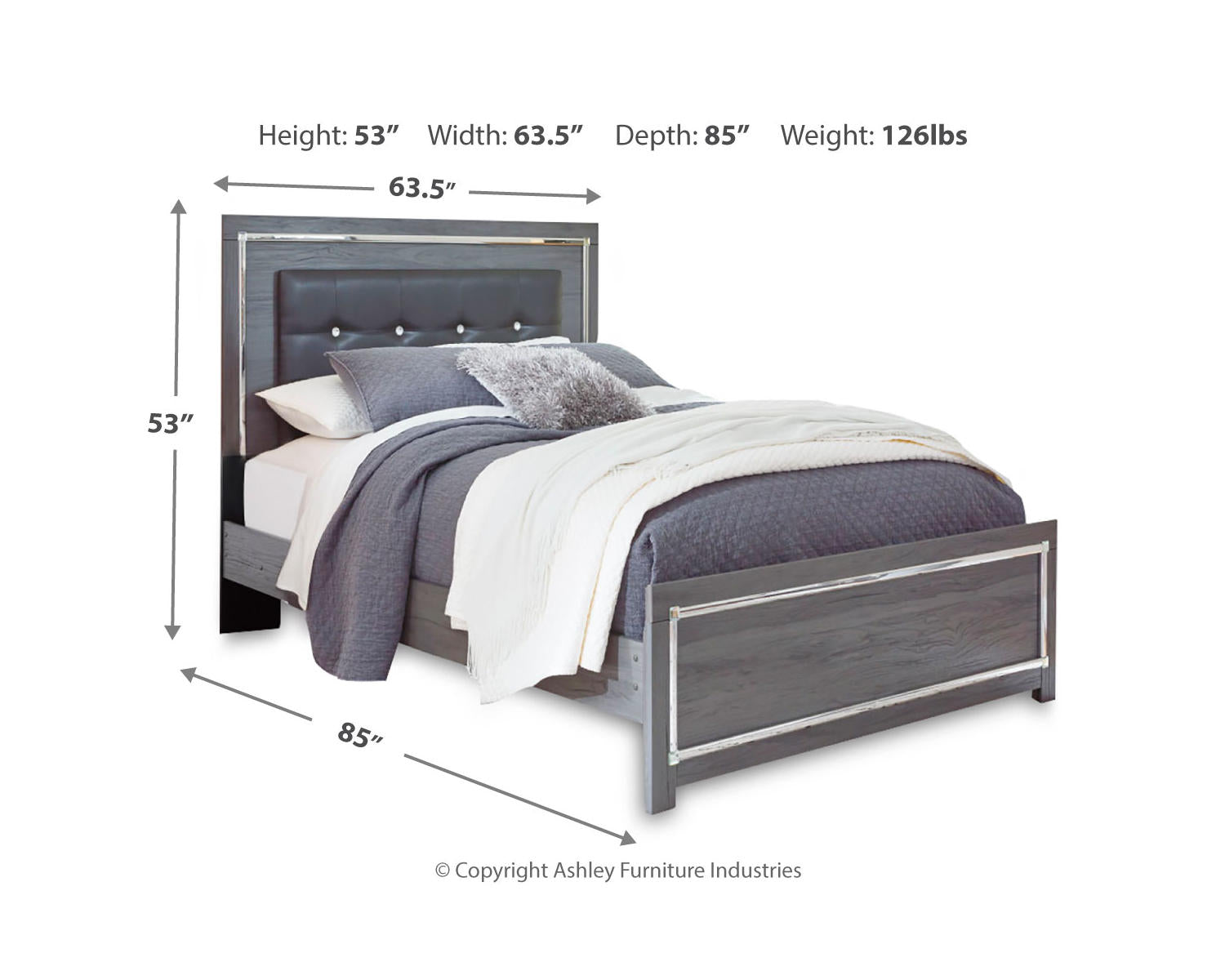 Lodanna Queen Panel Bed and Nightstand