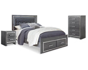Lodanna Queen Storage Bed, Chest and Nightstand