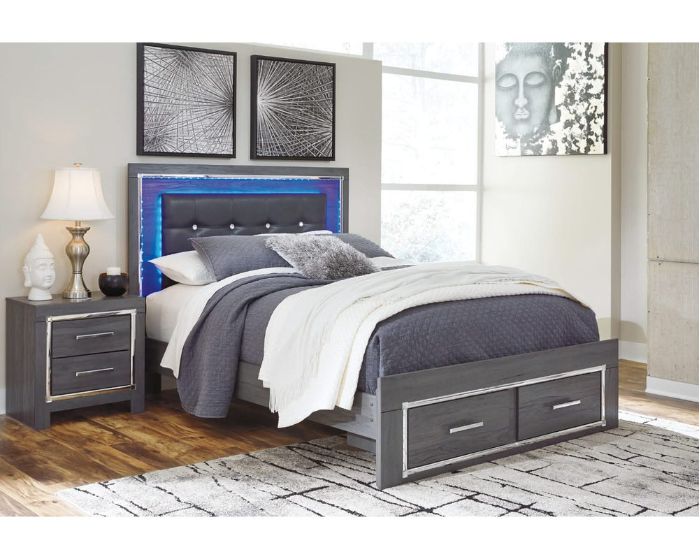 Lodanna Queen Storage Bed and Nightstand