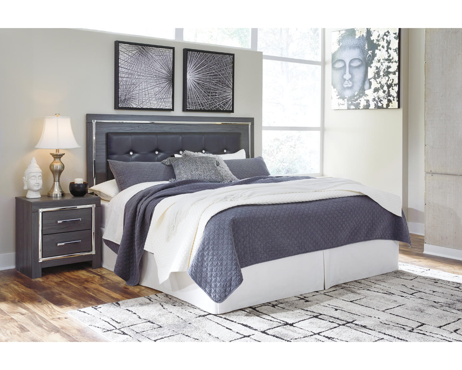 Lodanna King/Cal King Panel Headboard, Dresser, Mirror and 2 Nightstands