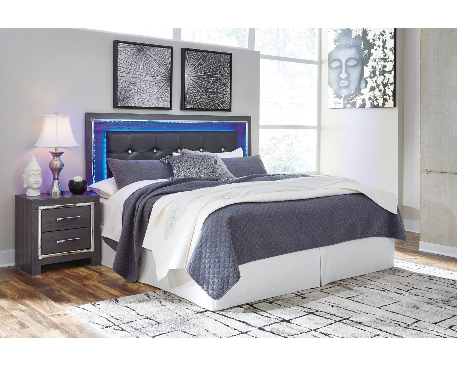 Lodanna King/Cal King Panel Headboard, Dresser, Mirror and 2 Nightstands