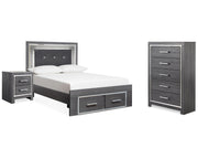 Lodanna Full Storage Bed, Chest and Nightstand