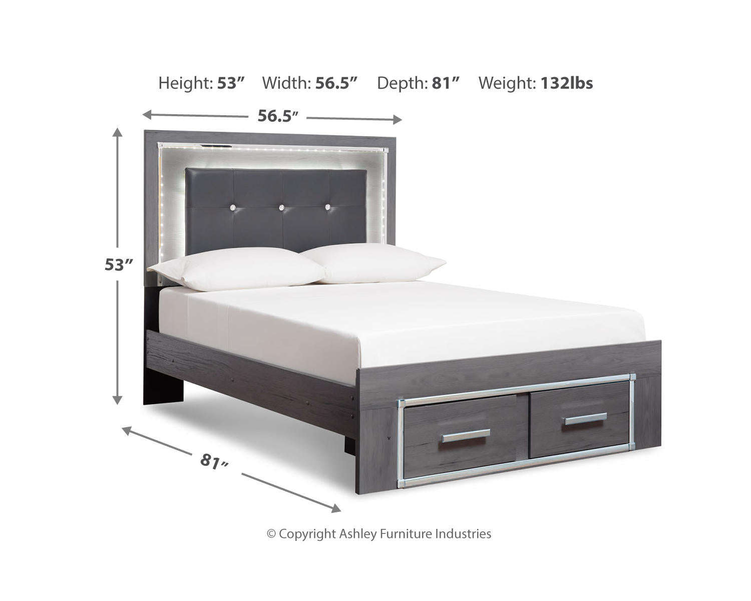 Lodanna Full Storage Bed, Chest and Nightstand