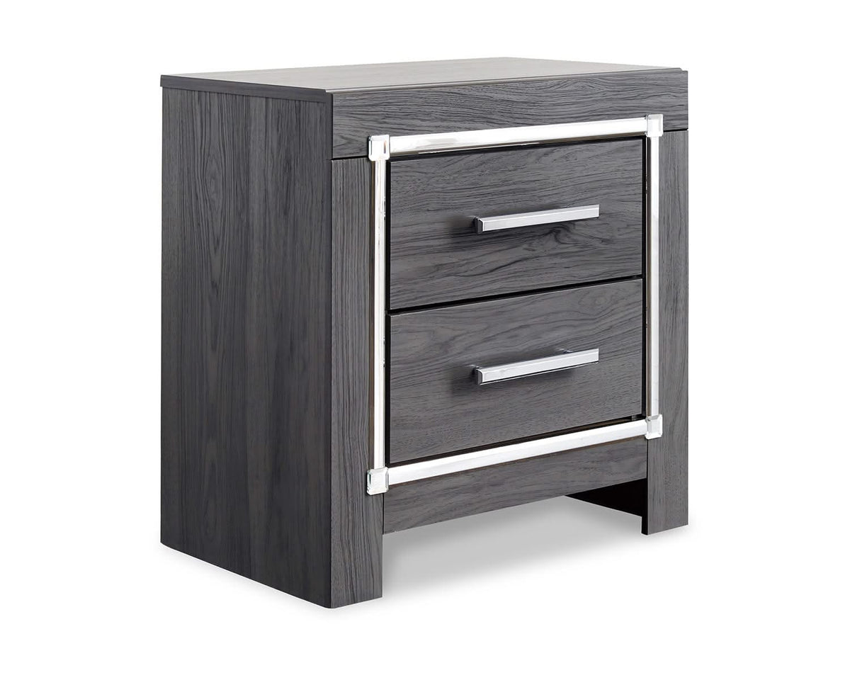 Lodanna King Upholstered Storage Bed, Dresser, Mirror, Chest and 2 Nightstands