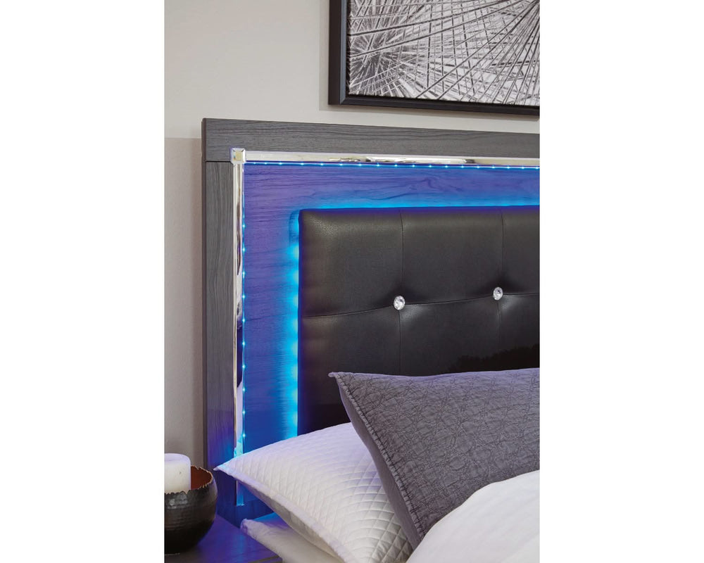 Cama Lodanna con paneles completos y 2 cajones de almacenamiento