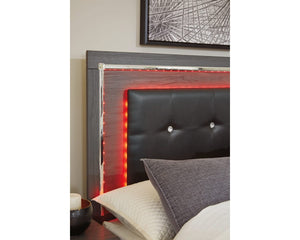 Lodanna King Upholstered Storage Bed, Dresser and Mirror