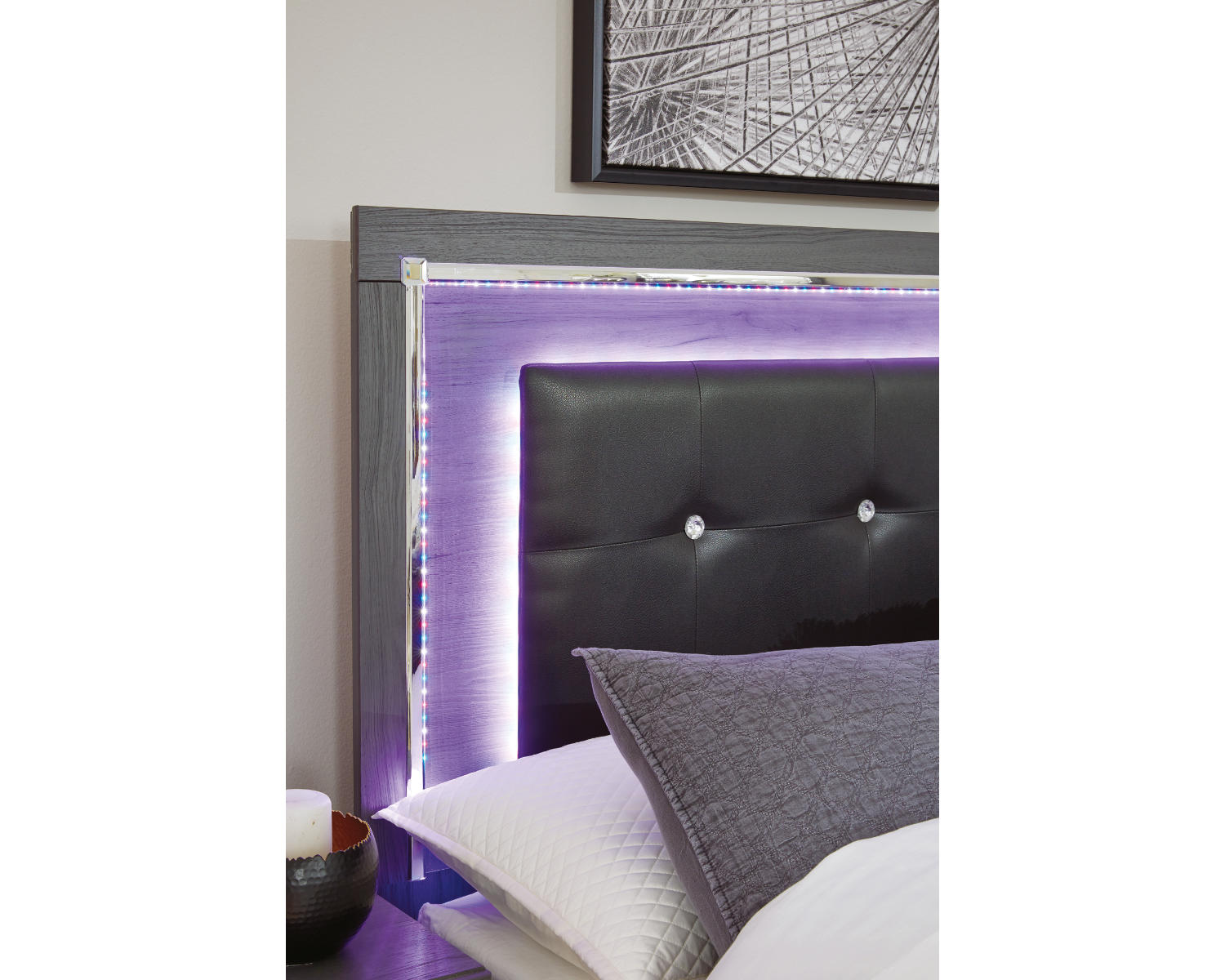 Lodanna King Upholstered Storage Bed, Dresser and Mirror