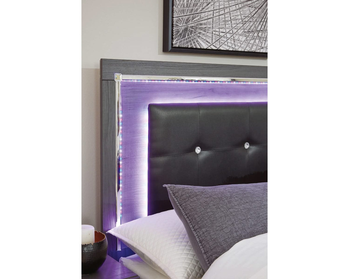 Cama Lodanna con paneles completos y 2 cajones de almacenamiento