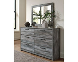 Cabecero de cama Baystorm Twin Panel, tocador, espejo y mesita de noche
