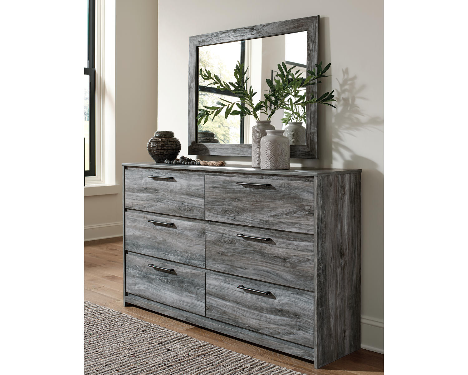 Baystorm Dresser, Mirror and 2 Nightstands
