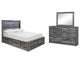 Cama con almacenamiento, tocador y espejo Baystorm