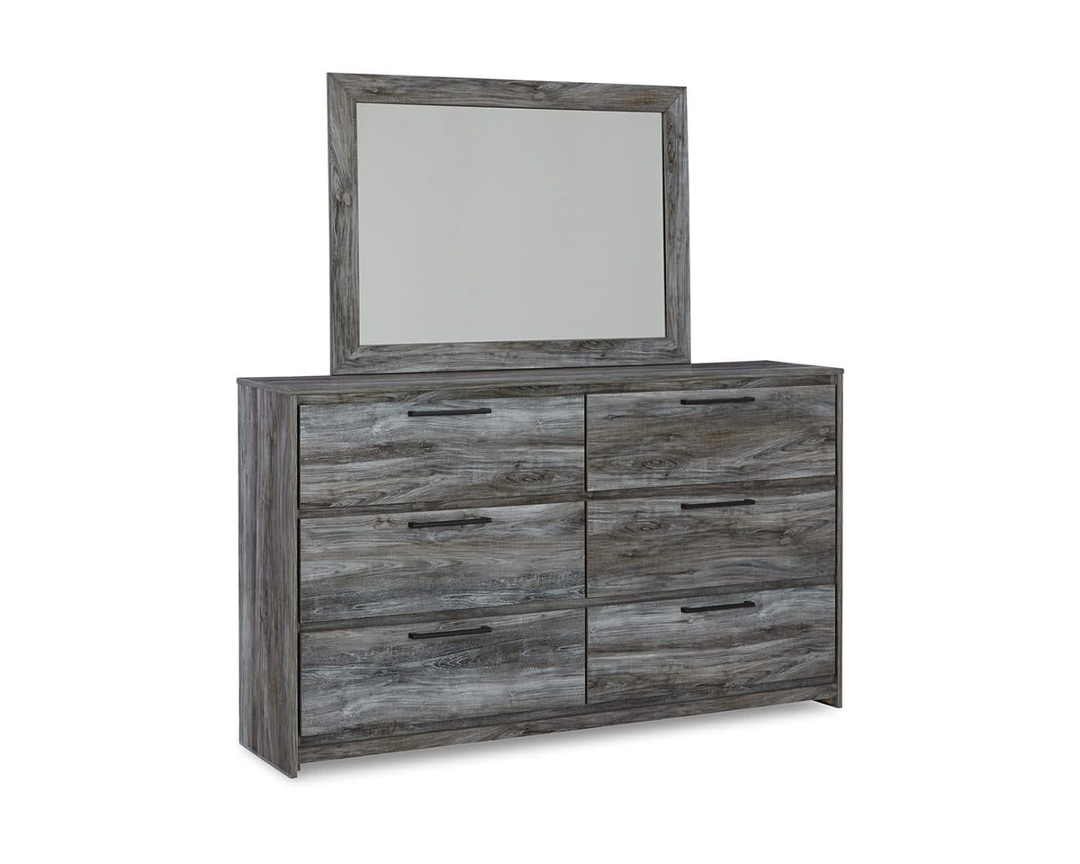 Baystorm King Panel Bed, Dresser, Mirror, and Nightstand