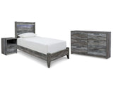 Baystorm Twin Panel Bed, Dresser and Nightstand