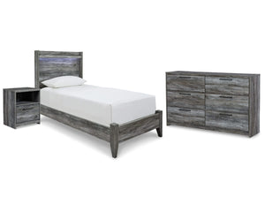 Baystorm Twin Panel Bed, Dresser and Nightstand