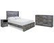 Cama, cómoda y mesita de noche con almacenamiento de paneles completos Baystorm