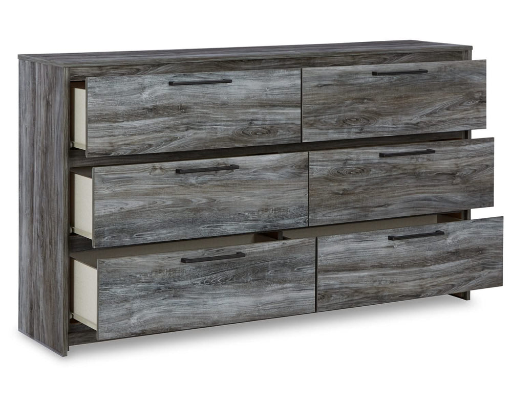 Cama, cómoda y mesita de noche con almacenamiento de paneles completos Baystorm