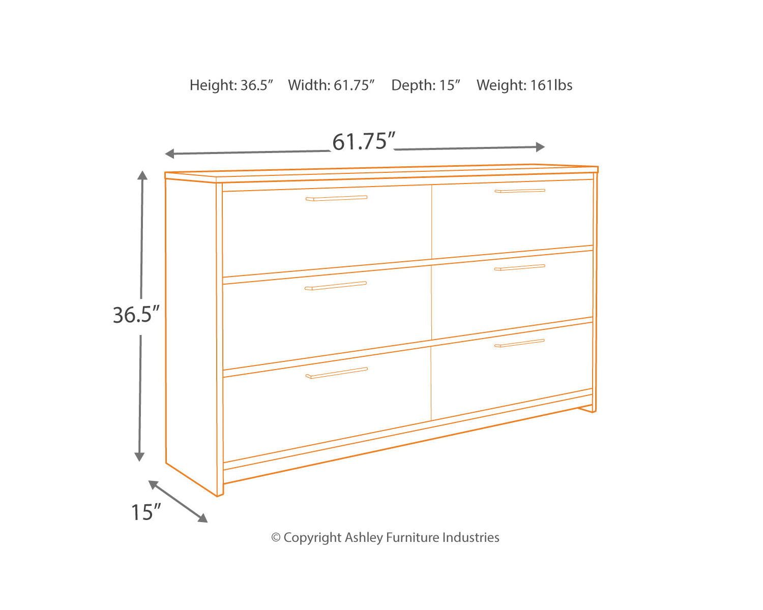 Baystorm Queen Panel Storage Bed, Dresser and Nightstand