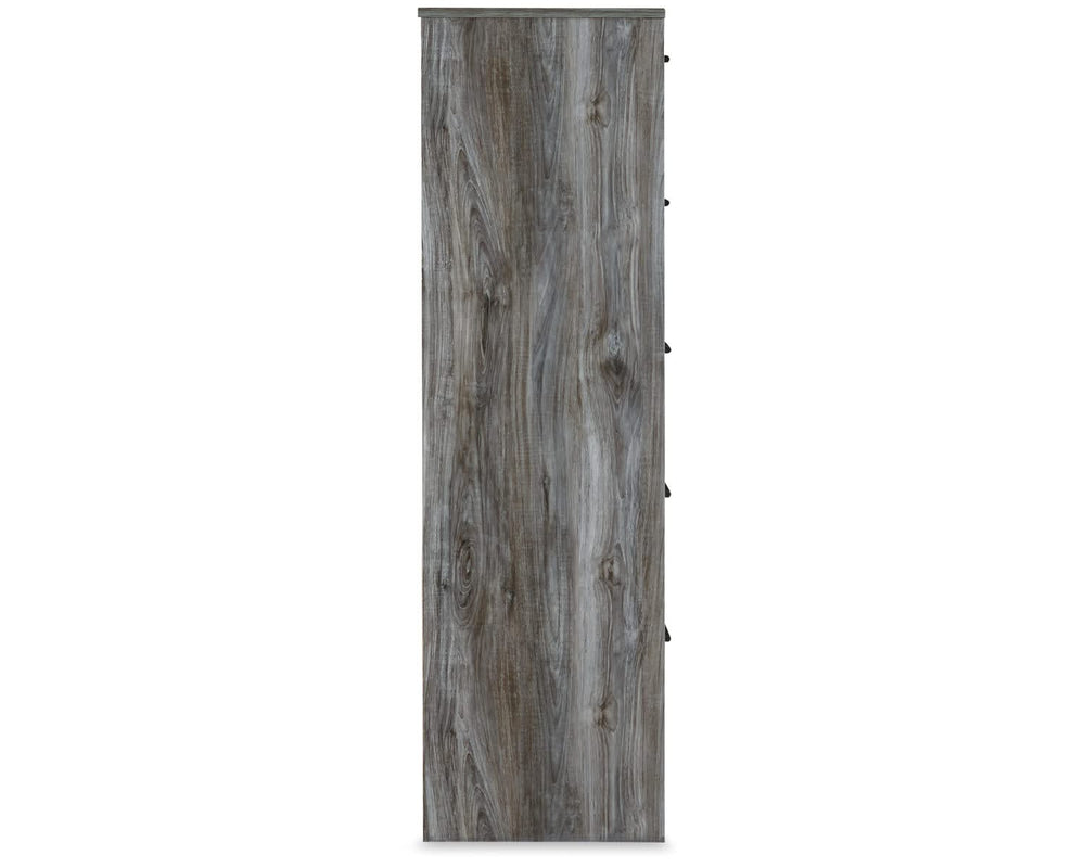 Cabecero de cama Baystorm con paneles completos. Cómoda, espejo, cómoda y mesita de noche.