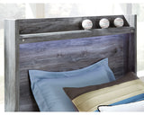 Cabecero de cama Baystorm Twin Panel, tocador, espejo y mesita de noche