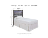 Cabecera de cama con paneles dobles Baystorm, tocador, espejo y mesita de noche