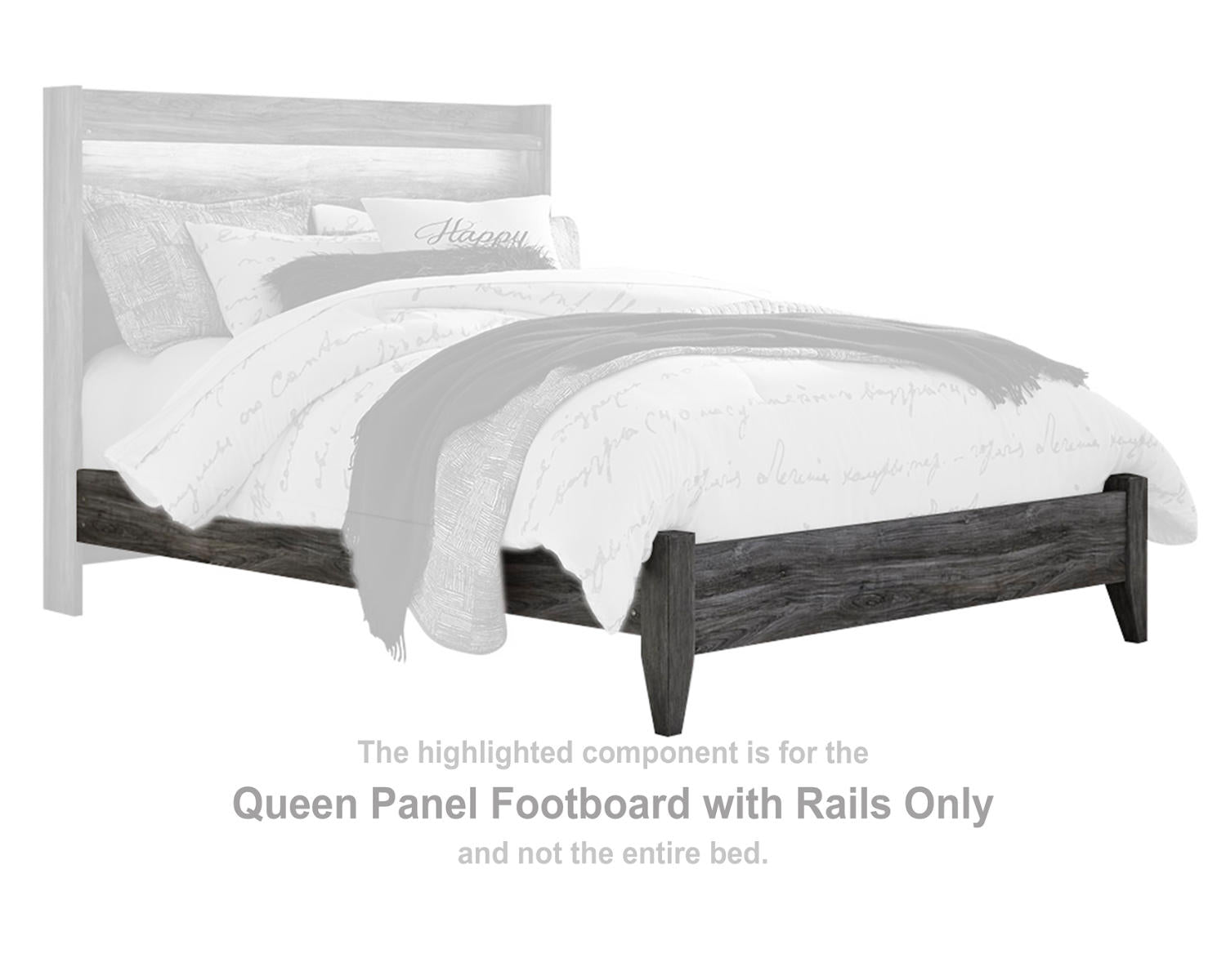 Baystorm Queen Panel Footboard with Rails