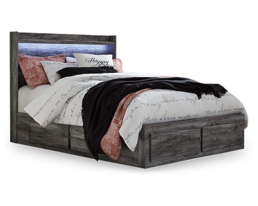 Cama Queen con paneles Baystorm y 6 cajones de almacenamiento
