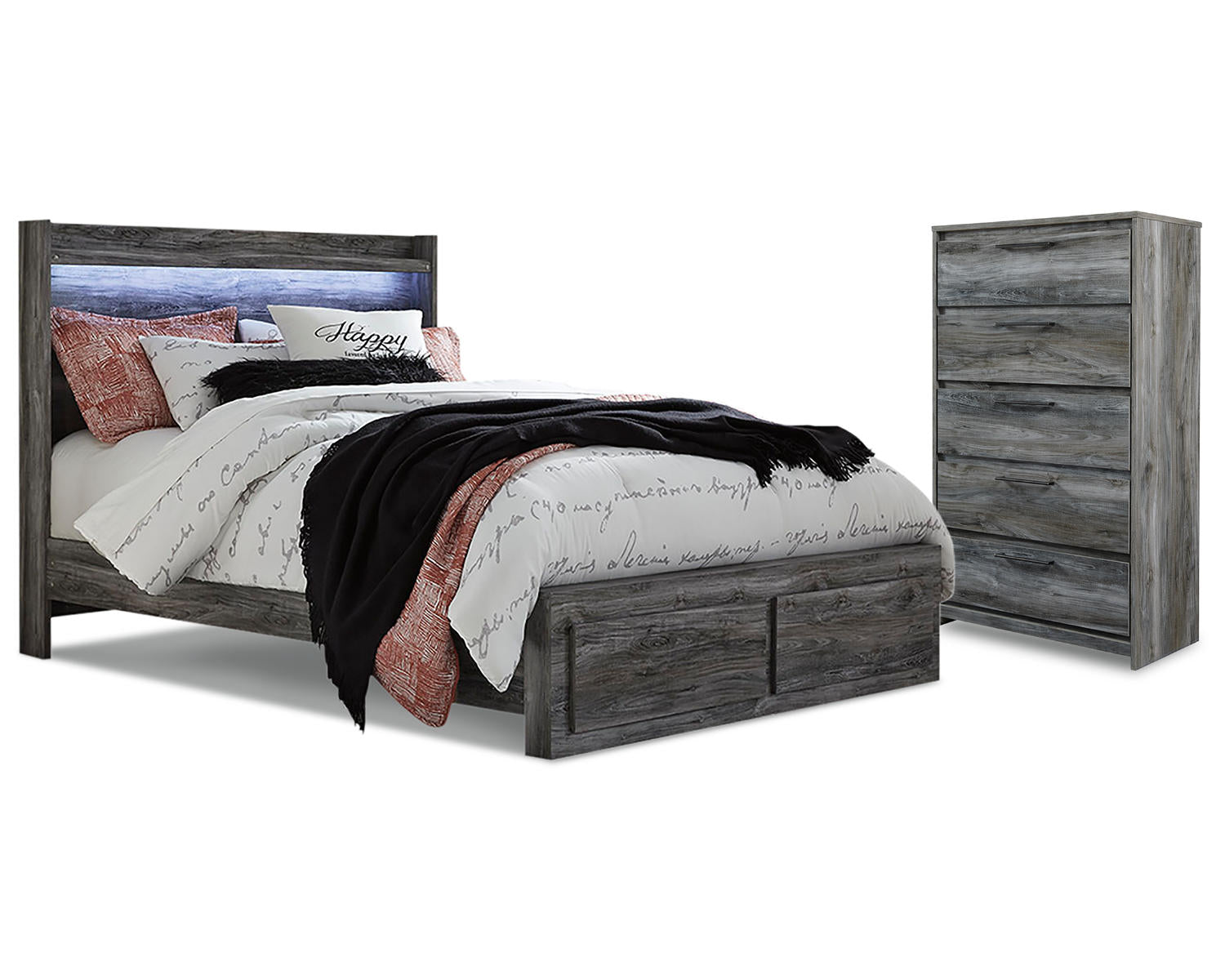 Baystorm Queen Panel Storage Bed with Chest