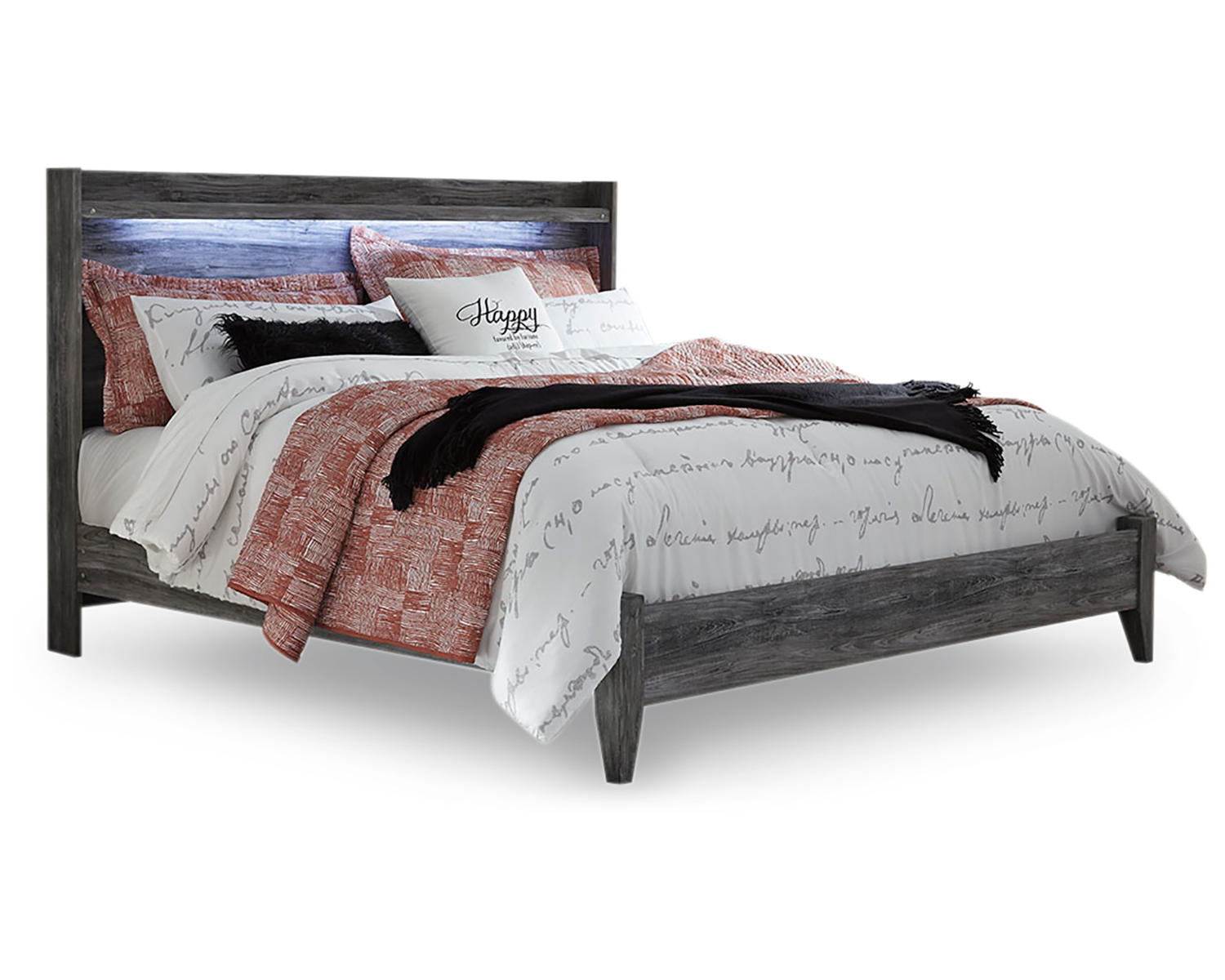 Baystorm King Panel Bed, Dresser, Mirror, Chest and 2 Nightstands