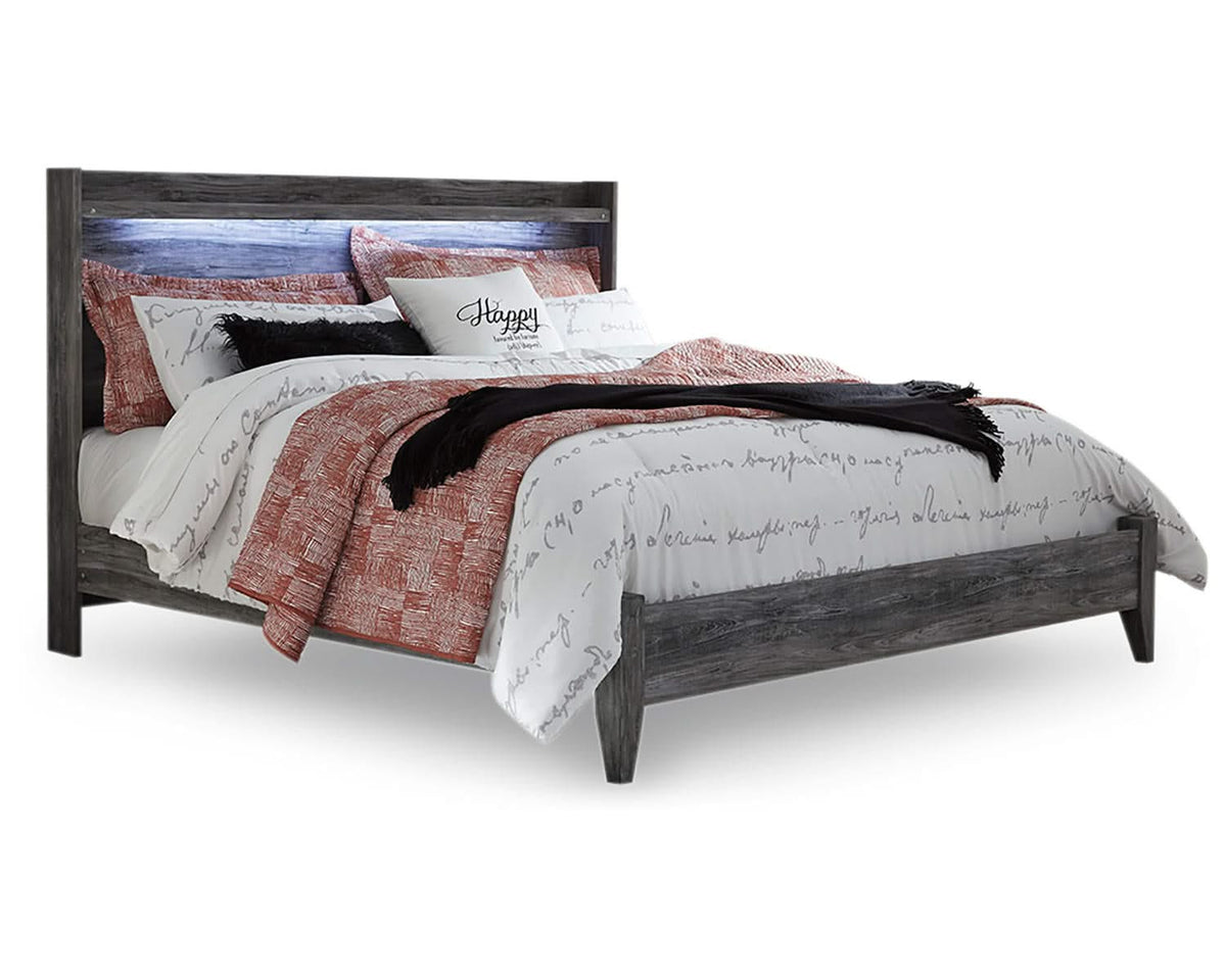 Baystorm King Panel Bed, Dresser, Mirror, and Nightstand