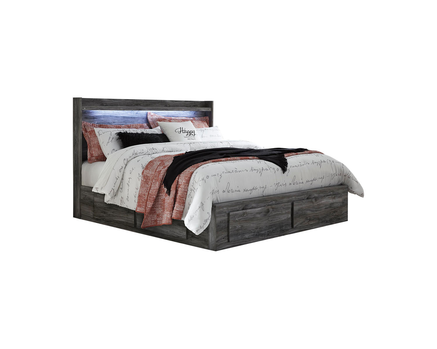 Baystorm King Storage Bed, Dresser and 2 Nightstands