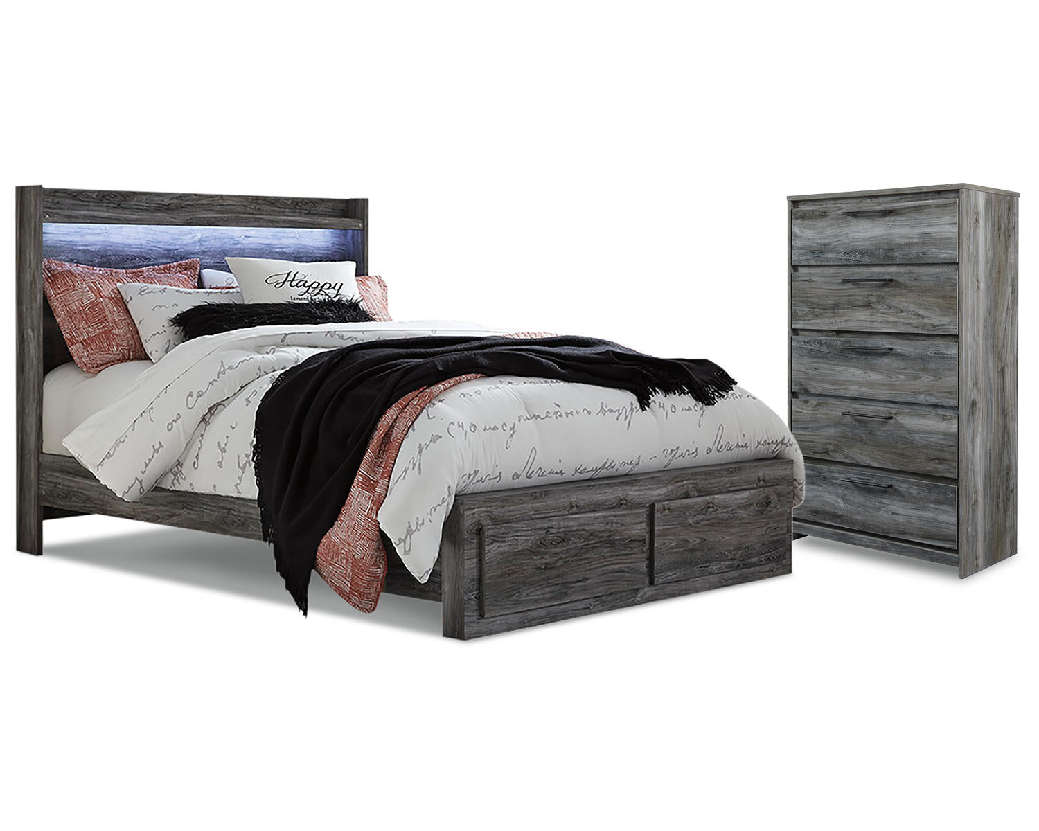 Baystorm King Panel Storage Bed with Chest