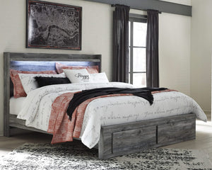 Cama King con almacenamiento y dos mesitas de noche Baystorm