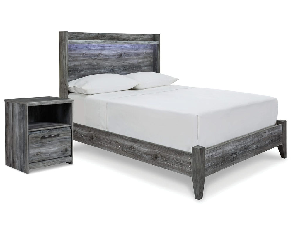 Baystorm Full Panel Bed and Nightstand