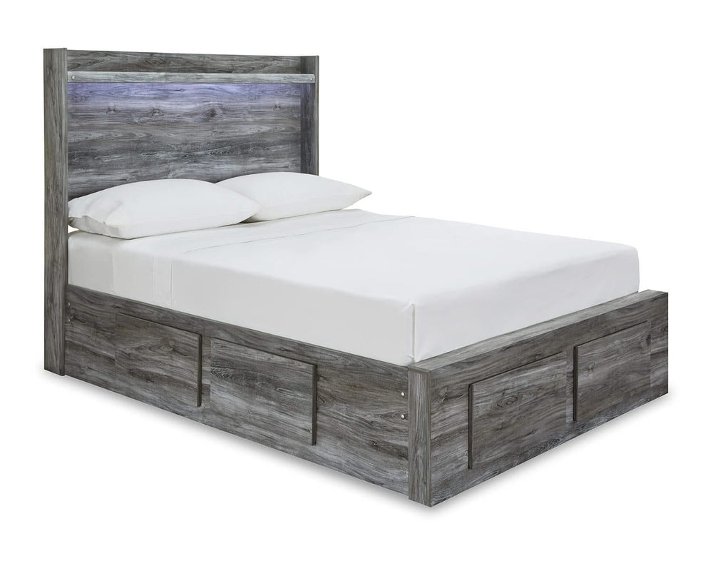 Cama con almacenamiento, tocador y espejo Baystorm