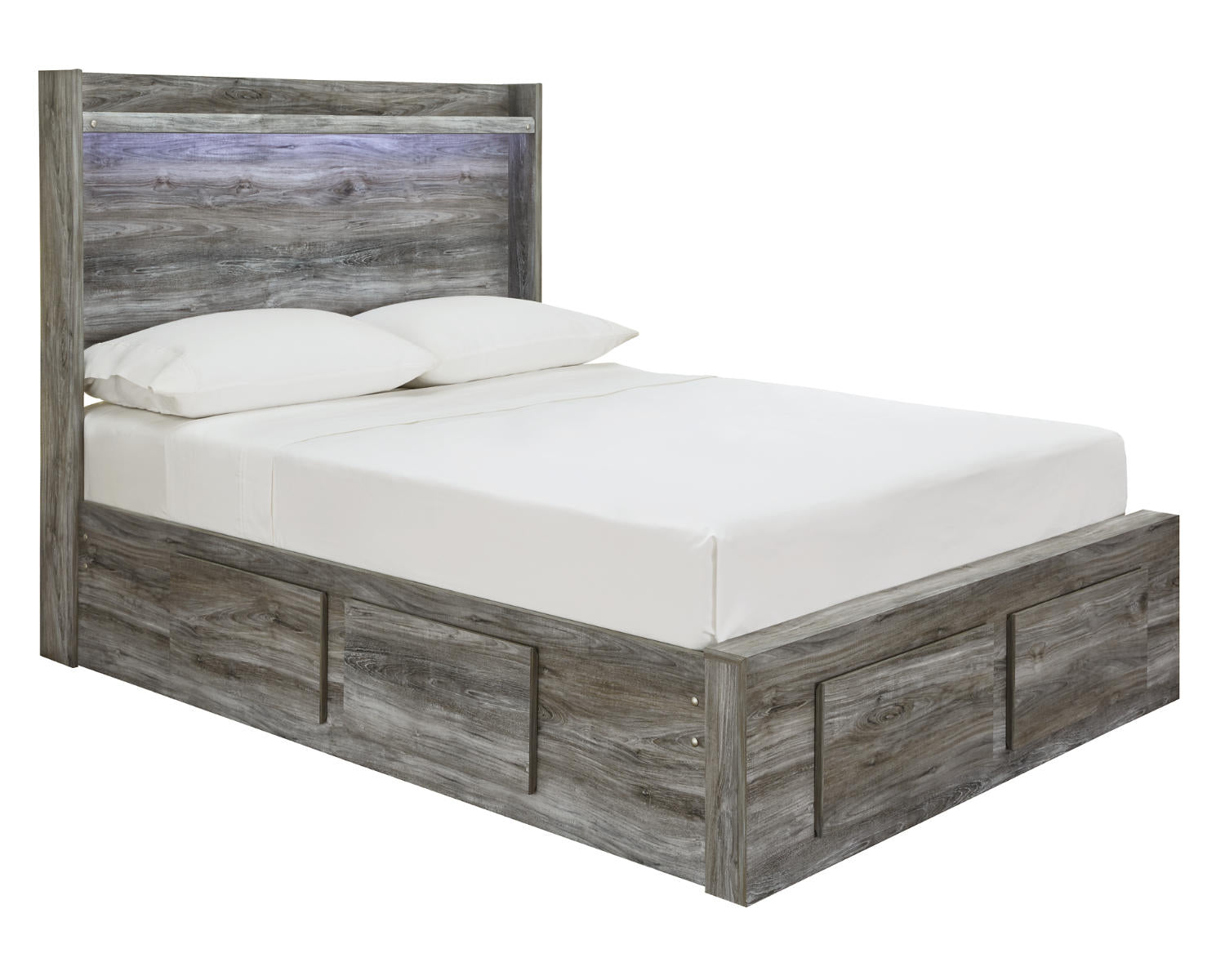 Baystorm Full Panel Bed with 6 Storage Drawers