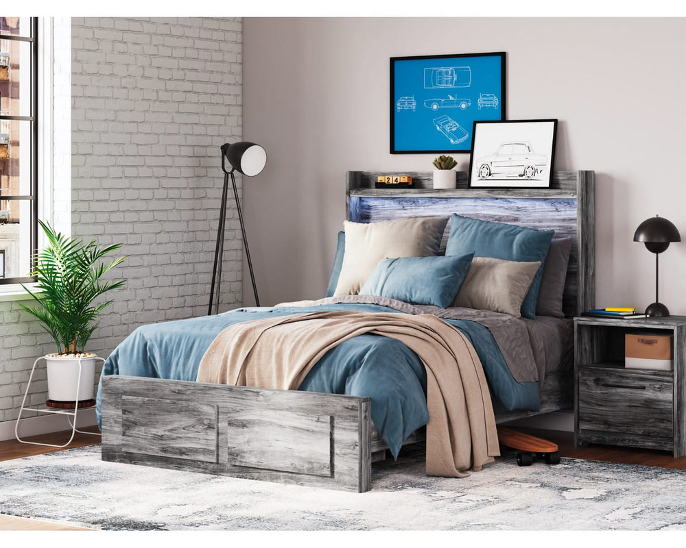 Baystorm Full Panel Bed with 2 Storage Drawers