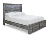 Baystorm Full Storage Bed, Dresser, Mirror and Nightstand