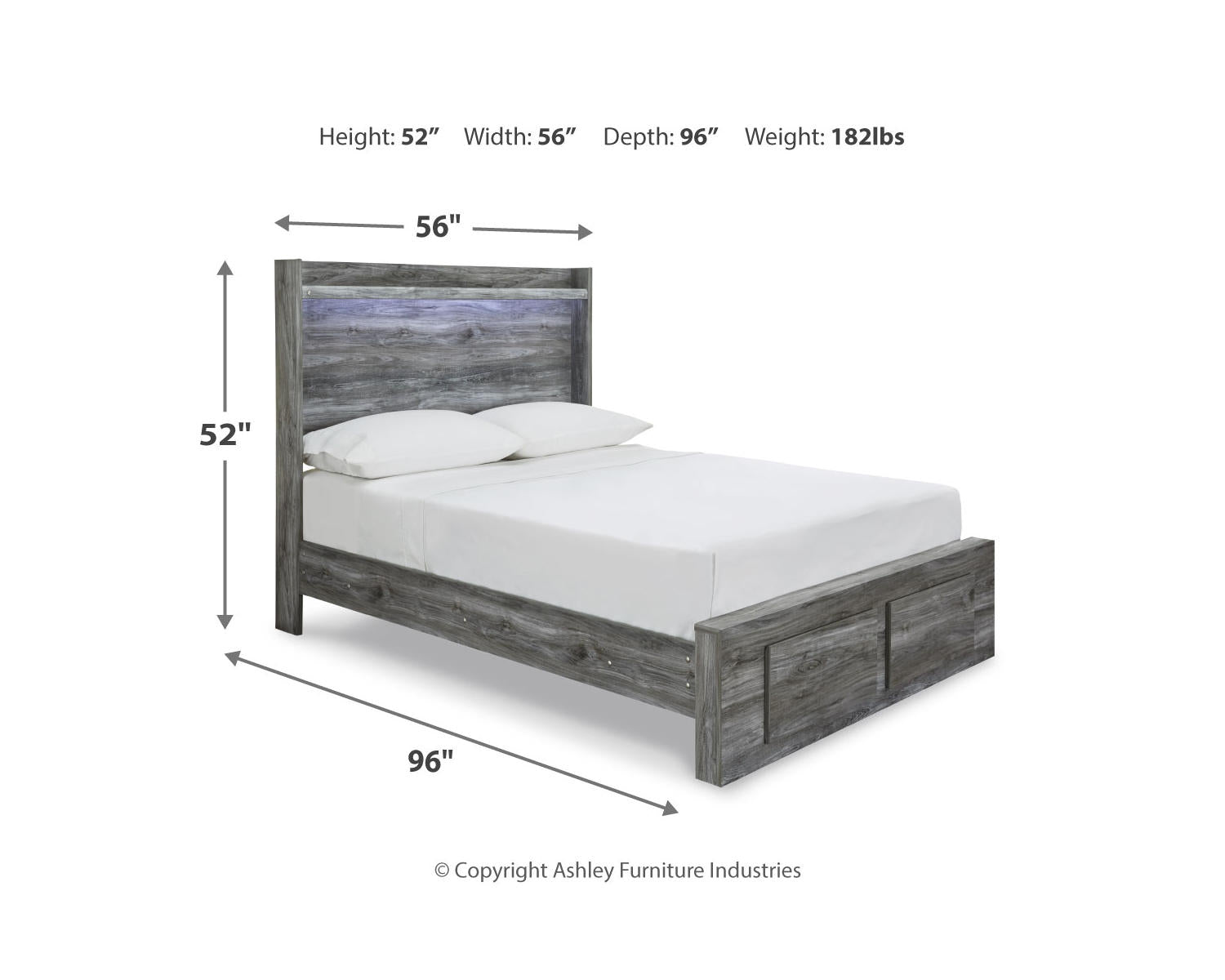 Baystorm Full Storage Bed, Dresser, Mirror and Nightstand