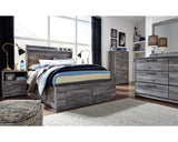 Cama con almacenamiento, tocador y espejo Baystorm